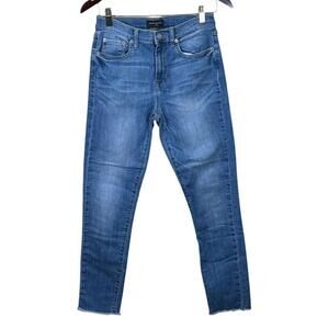 Banana Republic Jeans Women's sz 4 27 Skinny‎ Medium Wash Raw Hem